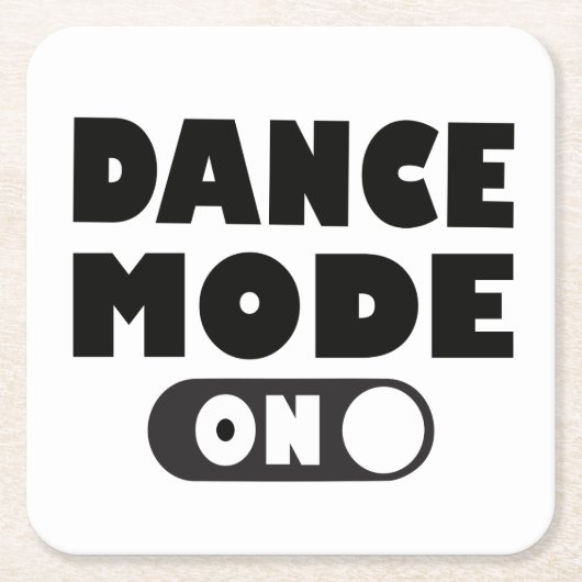 Dance Mode On, Danser, Dansende Quote Trouwfeest Kartonnen Onderzetters (Voorkant)
