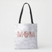 Dance Mom Ballerina Roos Gouden Glitter Marmer Tote Bag (Voorkant)