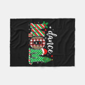 Dance Mom Christmas Buffalo Plaid Leopard Santa Ha Fleece Deken (Voorkant (Horizontaal))