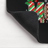 Dance Mom Christmas Buffalo Plaid Leopard Santa Ha Muismat (Hoek)