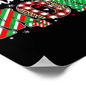 Dance Mom Christmas Buffalo Plaid Leopard Santa Ha Poster (Hoek)