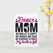 Dance Mom Funny Dancing Mama van een danseres Mama Kaart (Gele Bloem)