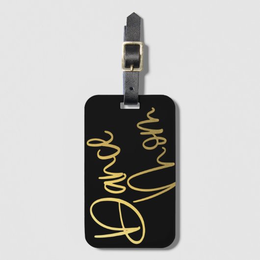Dance Mom Goud en Zwart Bagagelabel (Voorkant (verticaal))