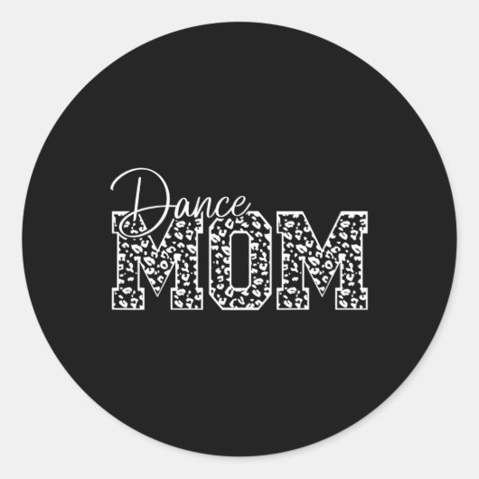Dance Mom Leopard Cheetah Funny Dancing Lover Moth Ronde Sticker (Voorkant)