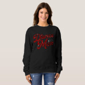 Dance Mom Red Glittery Print Dance  Mom Mother s D Trui (Voorkant volledig)