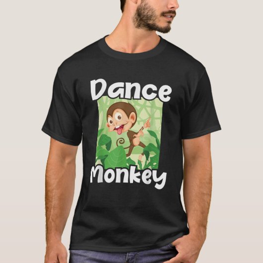 Dance Monkey Disco Monkeys Primate Oerwoud Zoo Ani T-shirt (Voorkant)