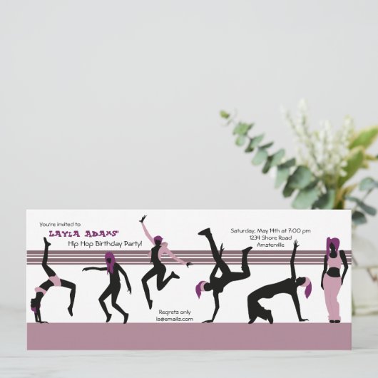 Dance Moves Uitnodiging (Staand voorkant)