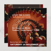 Dance Music Afstuderen Speciale feestuitnodigingen Kaart (Voorkant / Achterkant)