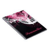 Dance Music Disco Bal Piano Muziek Spiral Notitieb Notitieboek (Rechterzijde)