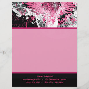 Dance Music Disco Ball Piano Letterhead Stationery Custom Briefhoofd