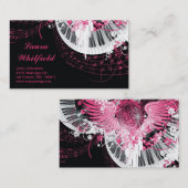 Dance Music Disco Ball Piano Music Visitekaartje (Voorkant / Achterkant)