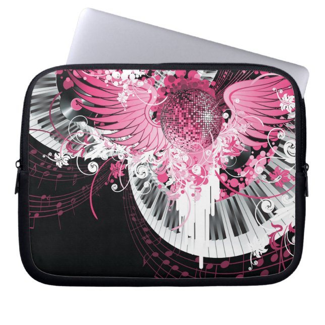 Dance Music Disco-laptophoes beschermende Hoesje Laptop Sleeve (Voorkant)