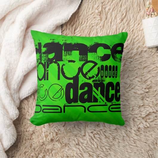 Dance; Neon Green Stripes Kussen (Deken)