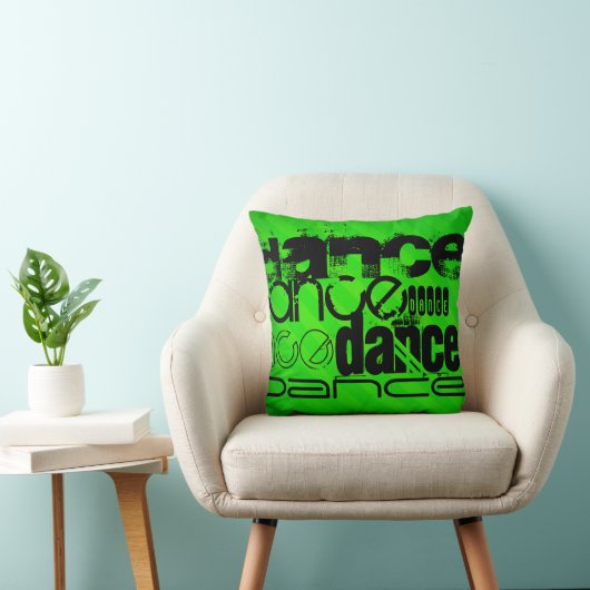 Dance; Neon Green Stripes Kussen (Stoel)