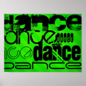 Dance; Neon Green Stripes Poster (Voorkant)