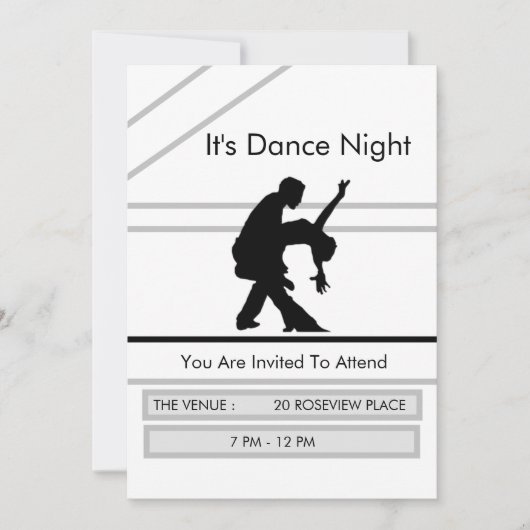 Dance Night Invitation Party Competition nodigt ui Kaart (Voorkant)