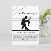 Dance Night Invitation Party Competition nodigt ui Kaart (Staand voorkant)