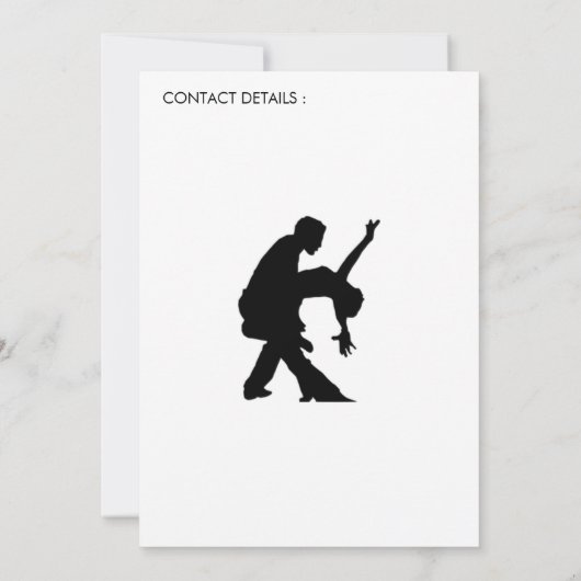 Dance Night Invitation Party Competition nodigt ui Kaart (Achterkant)