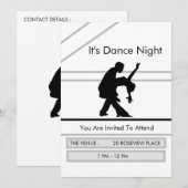Dance Night Invitation Party Competition nodigt ui Kaart (Voorkant / Achterkant)