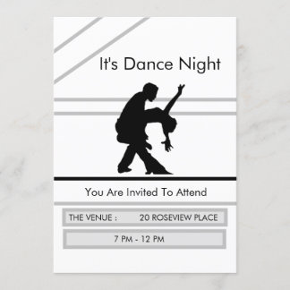 Dance Night Invitation Party Competition nodigt ui Kaart