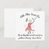 Dance Note Kaart w Little Miss Sweet Pea Notitiekaartje (Voorkant / Achterkant)