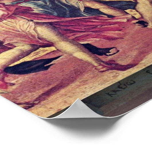 Dance of Apollo met de muizen van Romano Giulio Poster (Hoek)