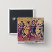 Dance of Apollo met de muizen van Romano Giulio Vierkante Button 5,1 Cm (Voorkant /achterkant)