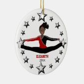 Dance of Cheer African Red en Black Keramisch Ornament (Rechts)