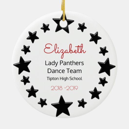 Dance of Cheer African Red en Black Keramisch Ornament (Achterkant)