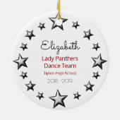 Dance of Cpure Red en Black Keramisch Ornament (Achterkant)