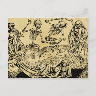 Dance of Death by Michael Wolgemut 1493 Briefkaart