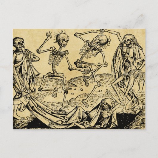 Dance of Death by Michael Wolgemut 1493 Briefkaart (Voorkant)