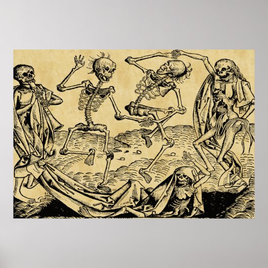 Dance of Death by Michael Wolgemut 1493 Poster (Voorkant)