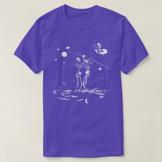 Dance of Death Macabre Skeleton Dancing On The Moo T-shirt (Design voorkant)