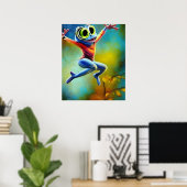 Dance of Joy - AI Fantasy Digitale Kunst Print Bal (Thuiskantoor)