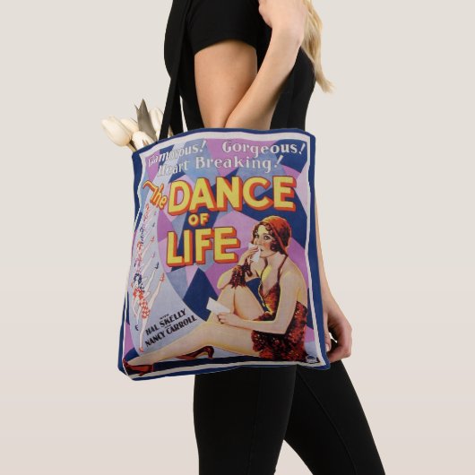 Dance of Life Vintage Poster Print Tote Bag (Dichtbij)