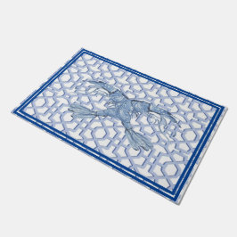 Dance of the Blue Shrimp Doormat Mat Rug