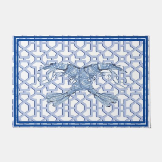 Dance of the Blue Shrimp Doormat Mat Rug (Voorkant)