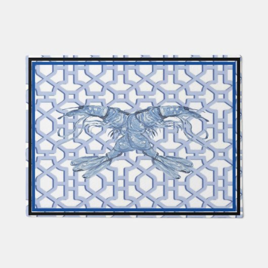 Dance of the Blue Shrimp Doormat Mat Rug (Voorkant)