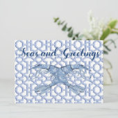 Dance of the Blue Shrimp Invitations Wenskaart Kaart (Staand voorkant)