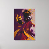Dance Of The Mind – Expressive Abstract Figure Canvas Afdruk (Voorkant)