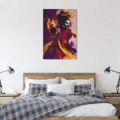 Dance Of The Mind – Expressive Abstract Figure Canvas Afdruk (Insitu (Slaapkamer))