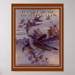 Dance of the Nightingales  Music Hoesje copy Poster