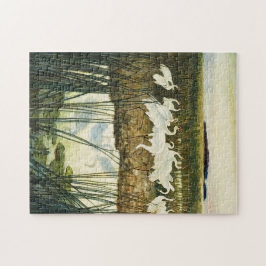 Dance of the Whooping Cranes, 1939 by N.C. Wyeth Legpuzzel (Horizontaal)