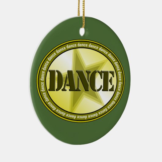 Dance Oval - Green Keramisch Ornament (Rechts)