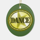 Dance Oval - Green Keramisch Ornament (Links)