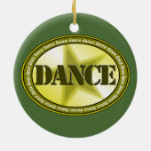 Dance Oval - Green Keramisch Ornament (Achterkant)