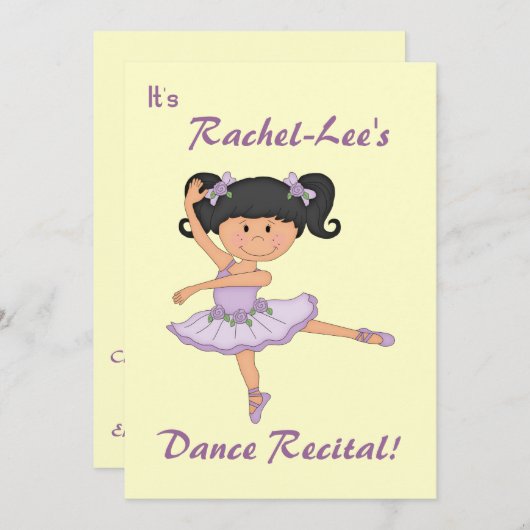 Dance Overweging-Ballerina Kaart (Voorkant / Achterkant)