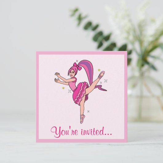 Dance Overweging Ballet: Ballerina met Bow Kaart (Staand voorkant)