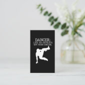 Dance Overweging Dancer Afstuderen Cool Dancing Bo Visitekaartje (Staand voorkant)